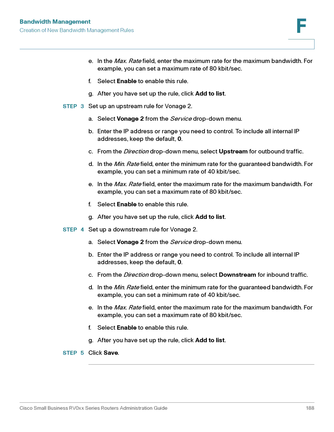 Cisco Systems RV042G, RV016 manual Click Save 