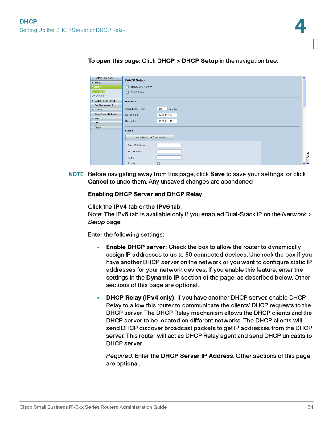 Cisco Systems RV042G, RV016 manual Dhcp 