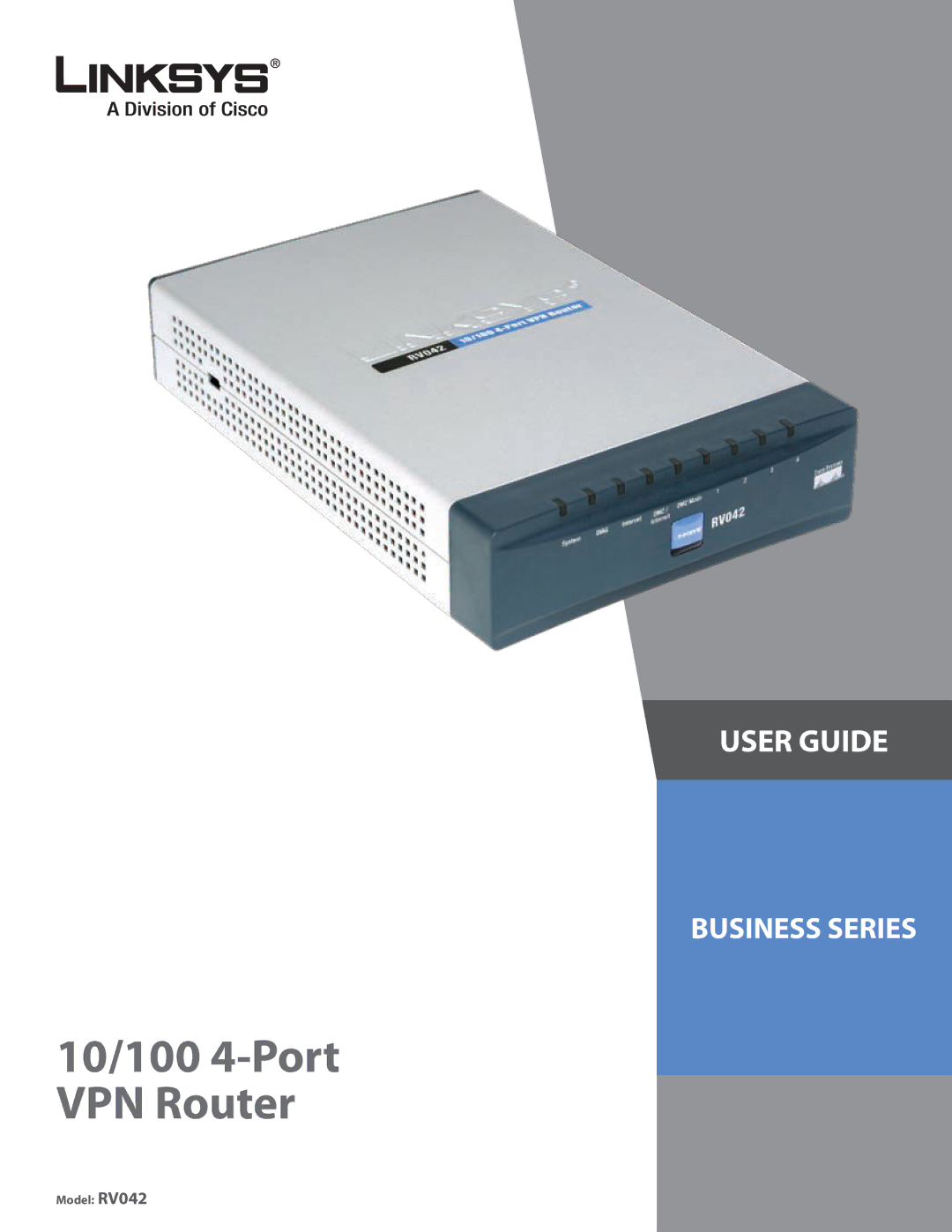 Cisco Systems RV042RF manual 10/100 4-Port VPN Router 