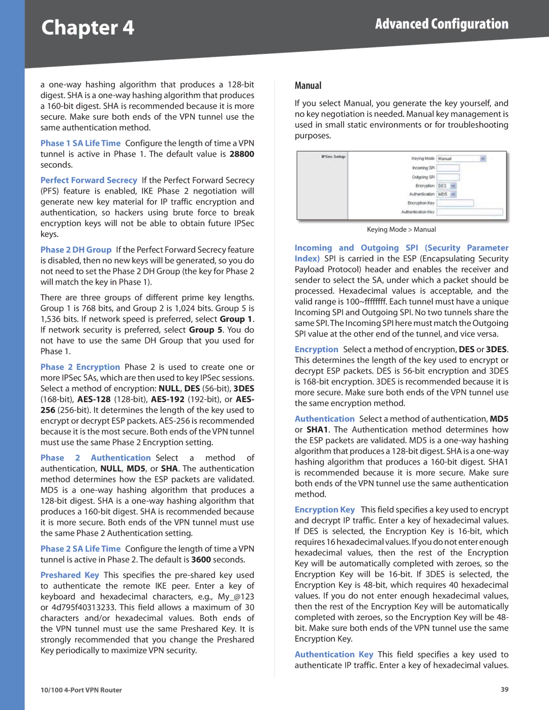 Cisco Systems RV042RF manual Keying Mode Manual 