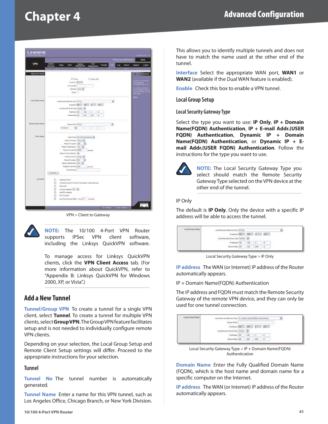 Cisco Systems RV042RF manual Tunnel No The tunnel number is automatically generated 