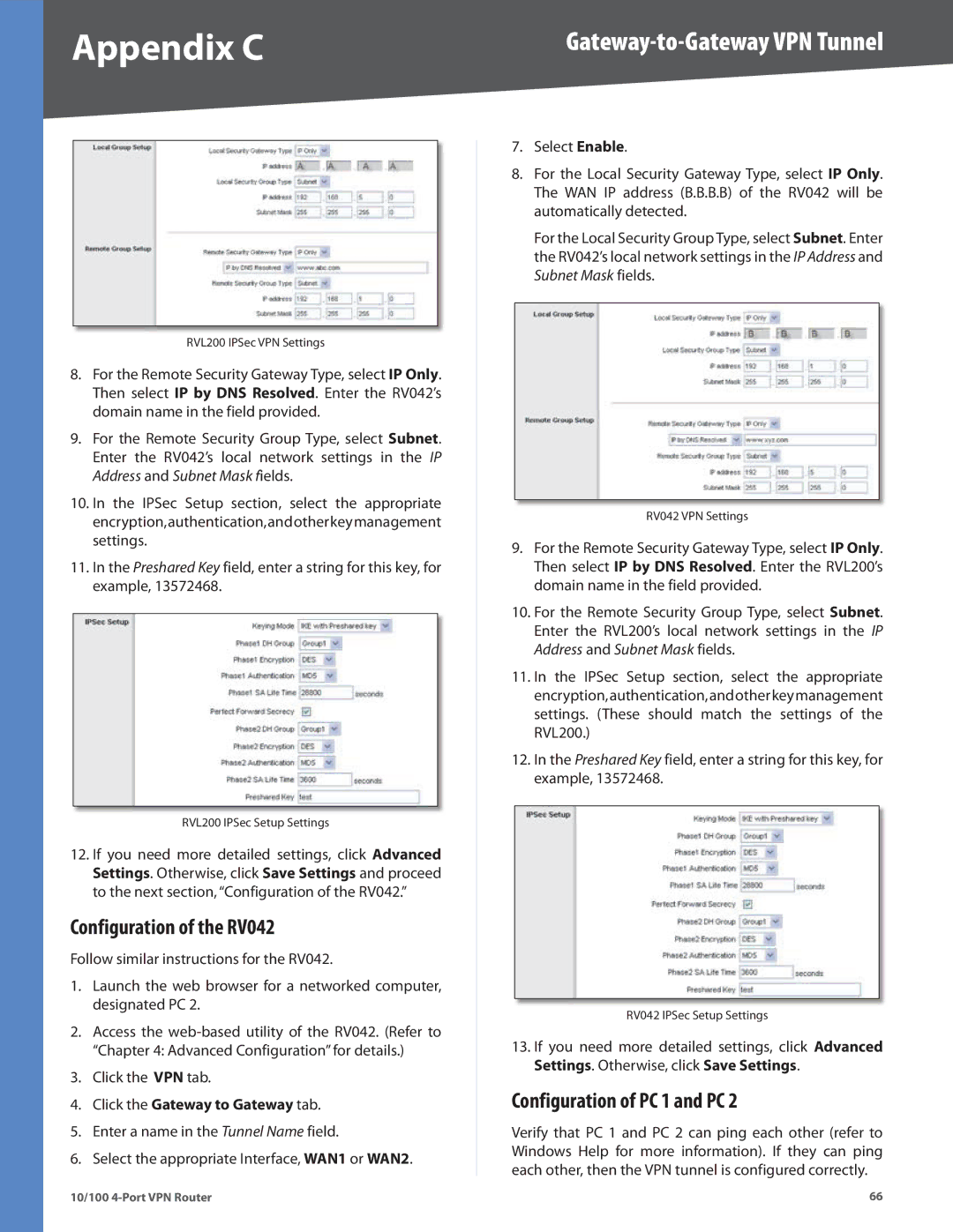 Cisco Systems RV042RF manual Appendix C 