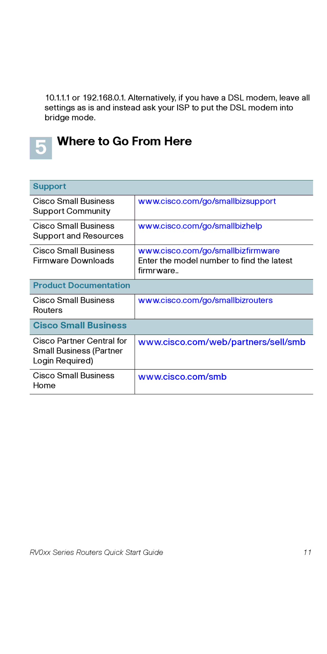 Cisco Systems RV082RF quick start Where to Go From Here, Support, Product Documentation 