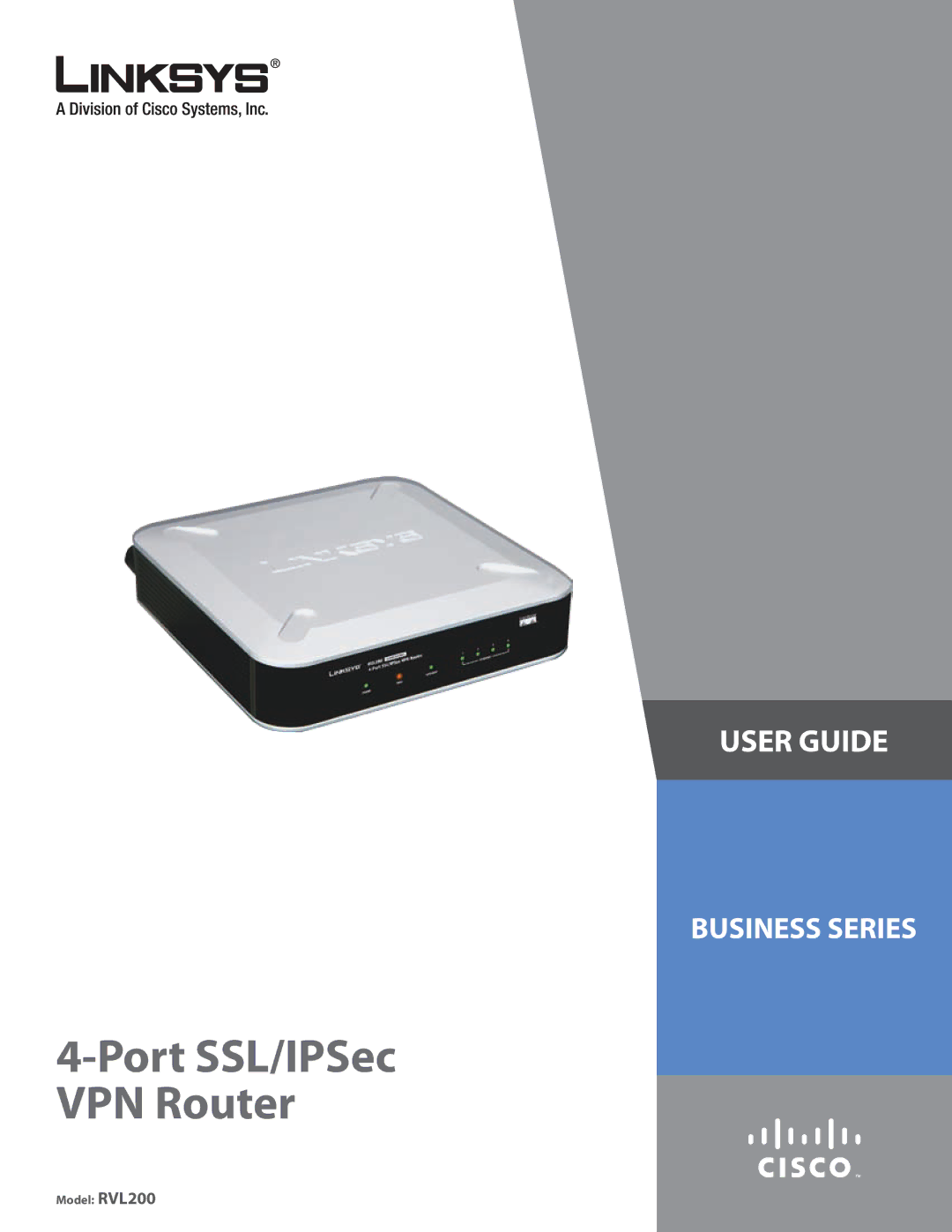 Cisco Systems RVL200 manual Port SSL/IPSec VPN Router 