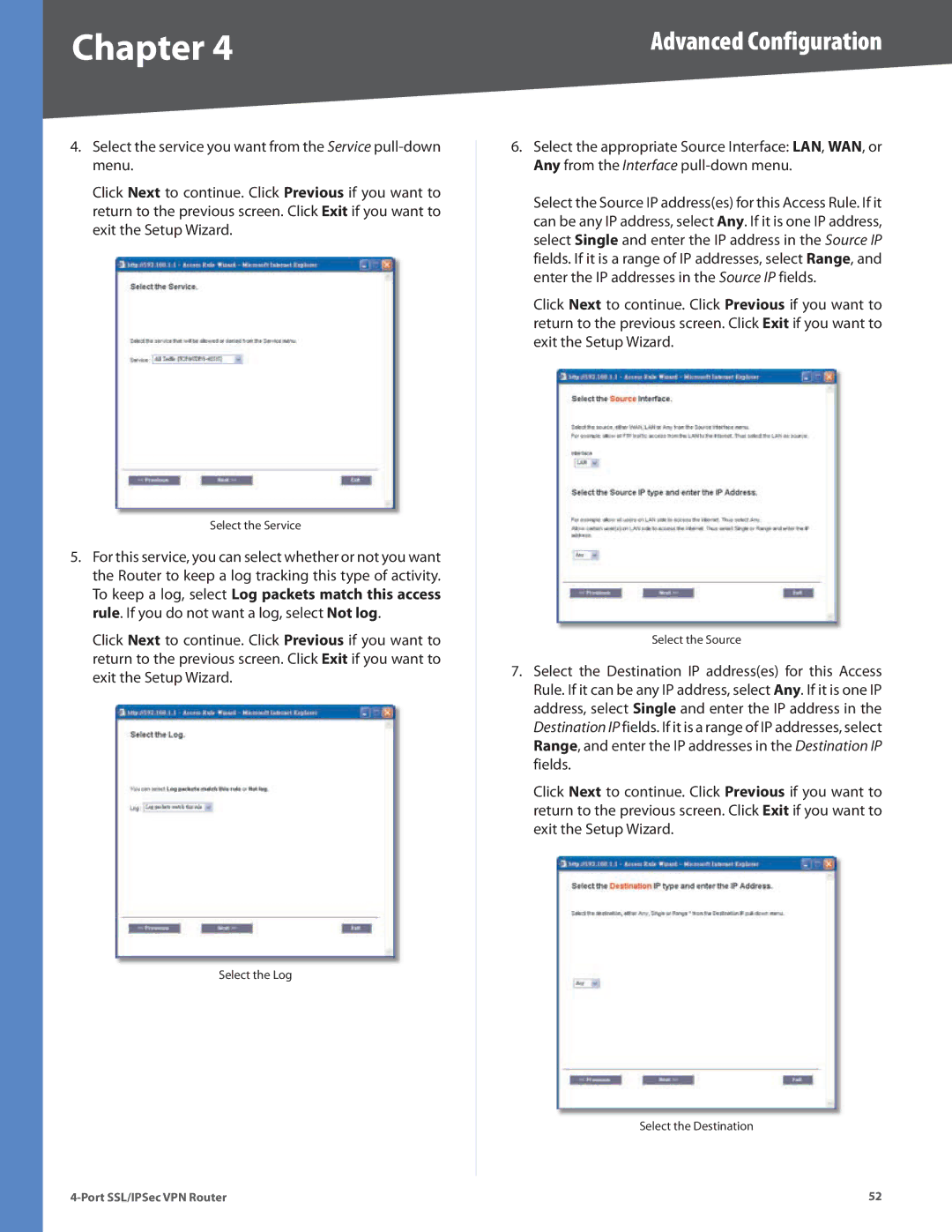 Cisco Systems RVL200 manual Select the Service 