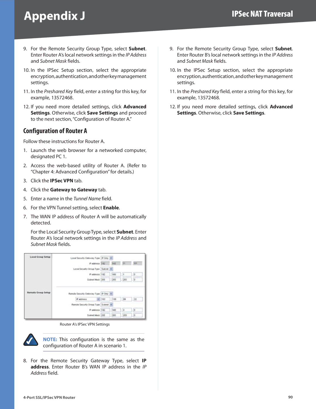 Cisco Systems RVL200 manual Configuration of Router a 