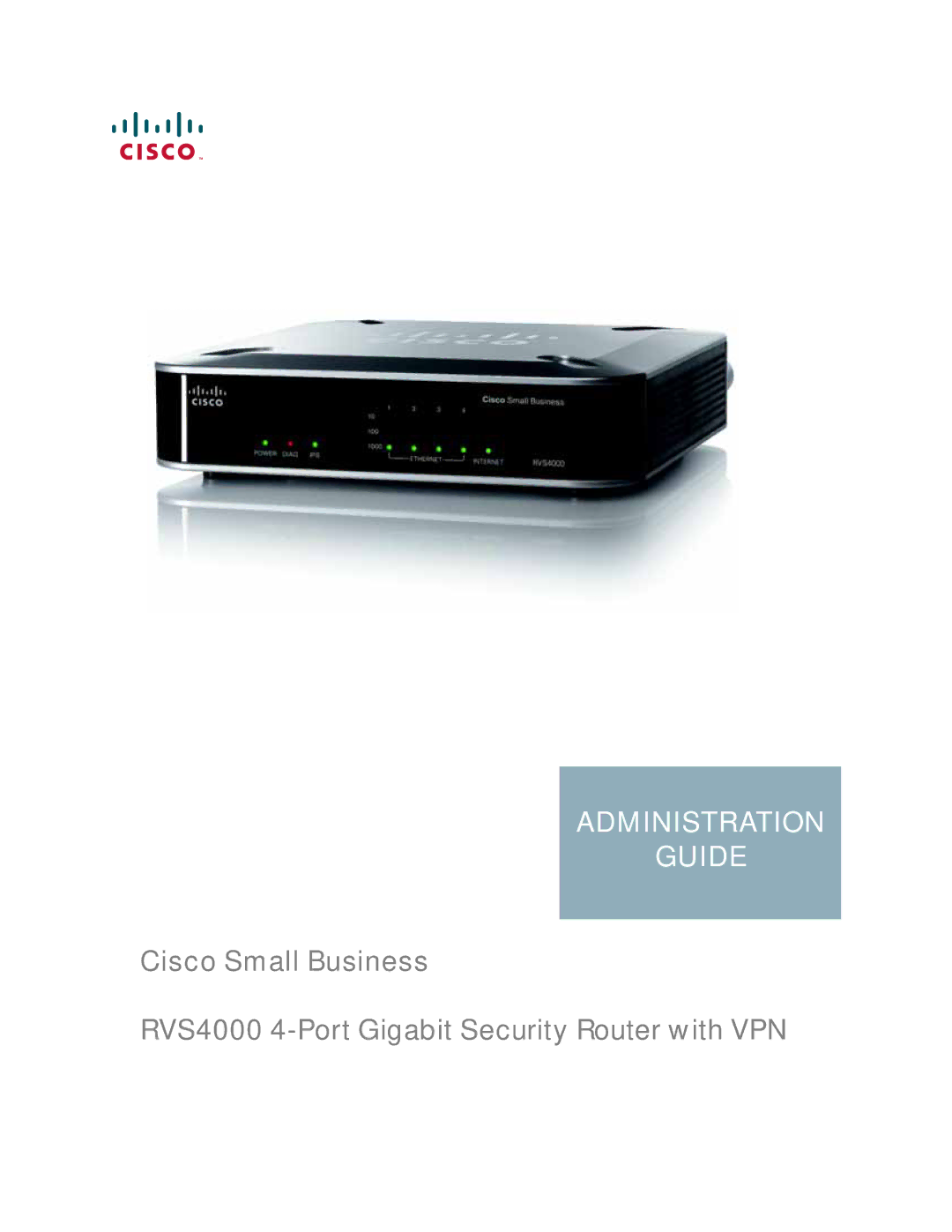 Cisco Systems RVS4000RF manual Administration Guide 