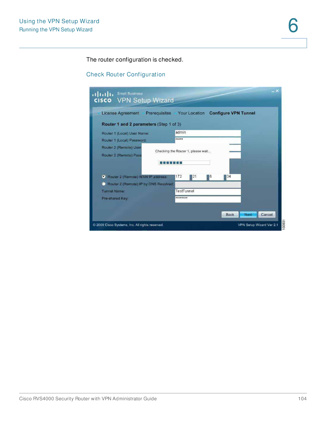 Cisco Systems RVS4000RF manual Check Router Configuration 