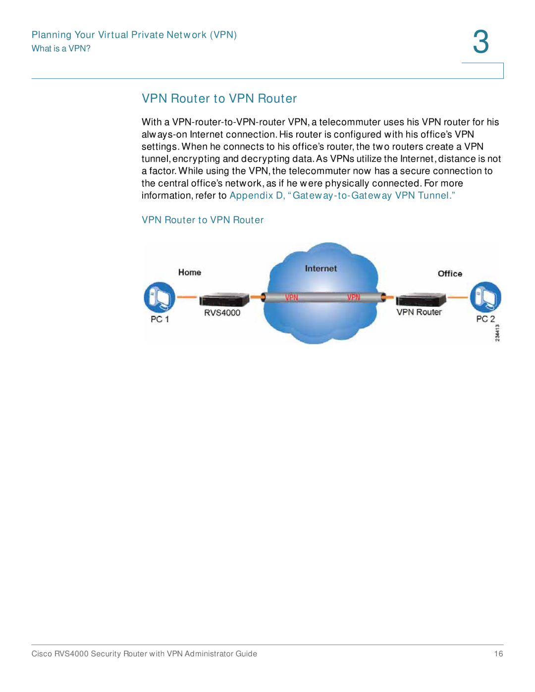 Cisco Systems RVS4000RF manual VPN Router to VPN Router 