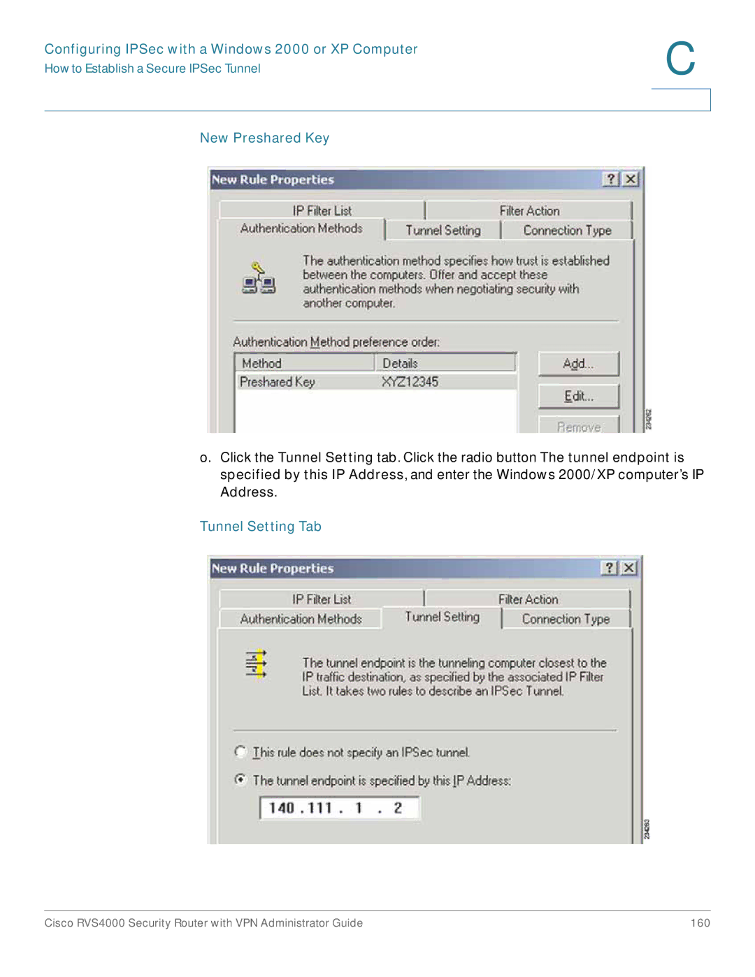 Cisco Systems RVS4000RF manual New Preshared Key 