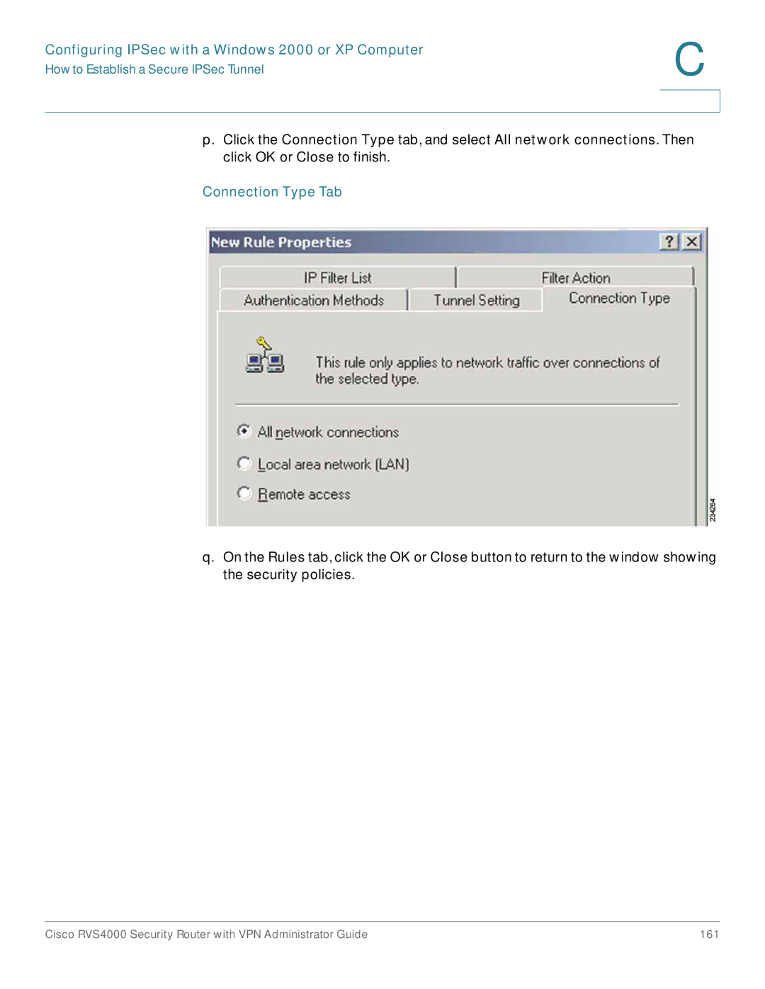 Cisco Systems RVS4000RF manual Connection Type Tab 