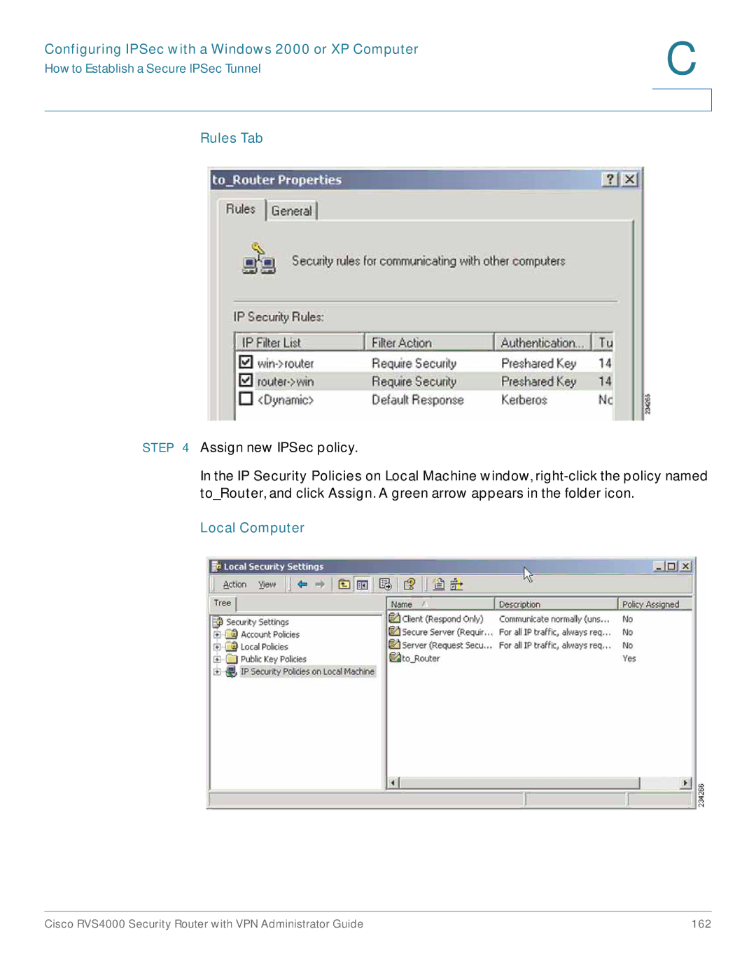 Cisco Systems RVS4000RF manual Rules Tab, Local Computer 