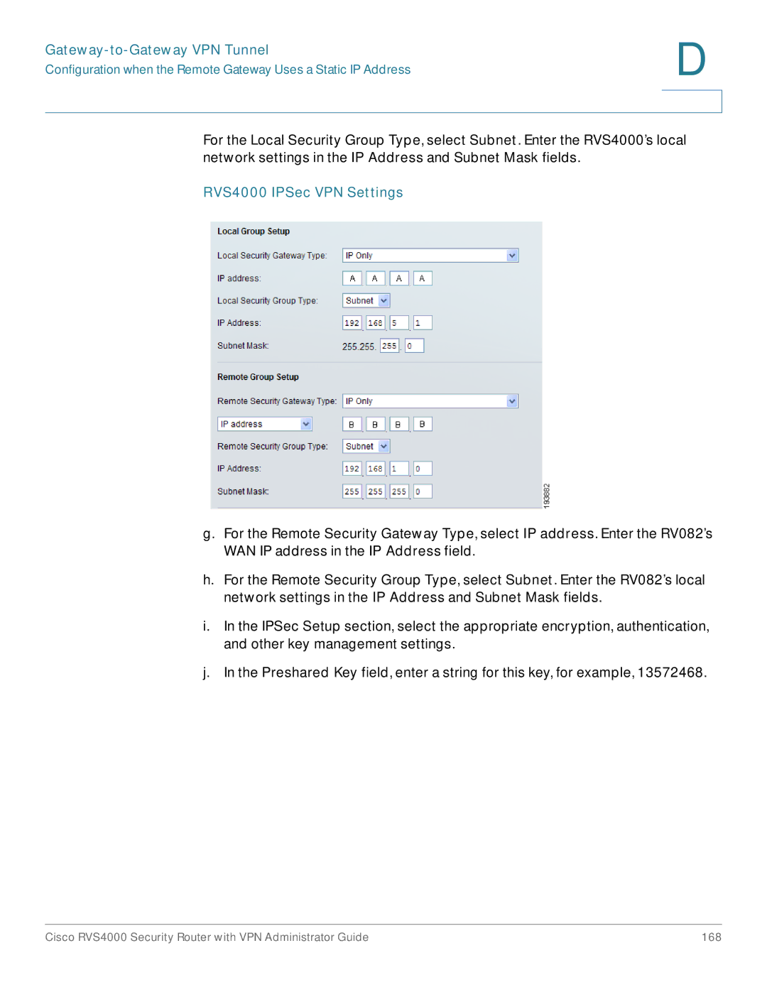 Cisco Systems RVS4000RF manual RVS4000 IPSec VPN Settings 