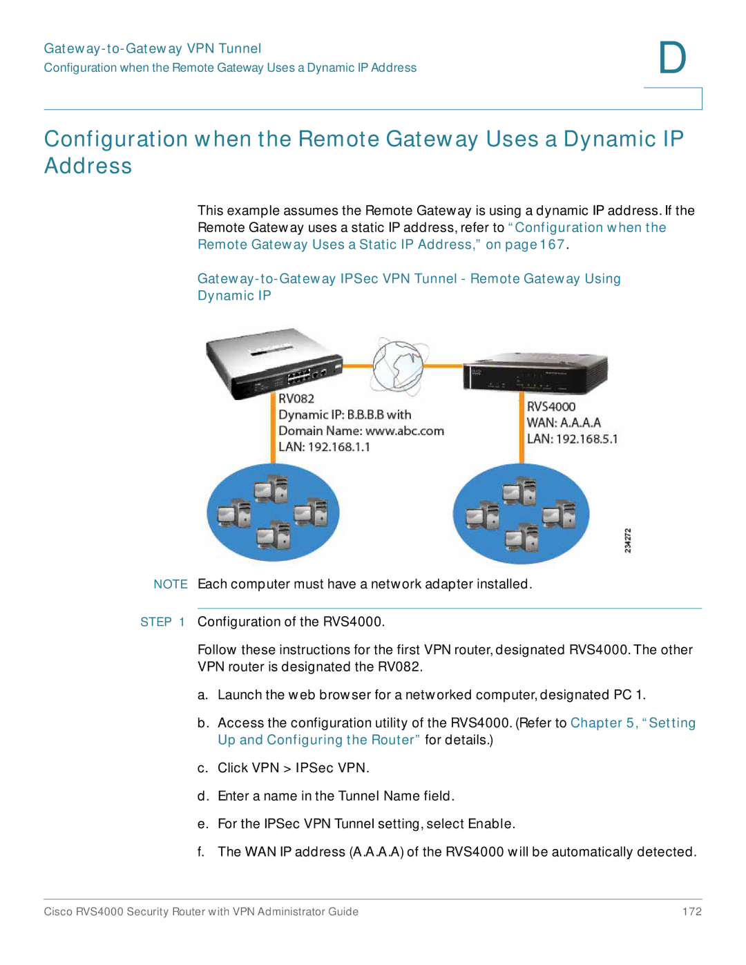 Cisco Systems RVS4000RF manual Click VPN IPSec VPN 