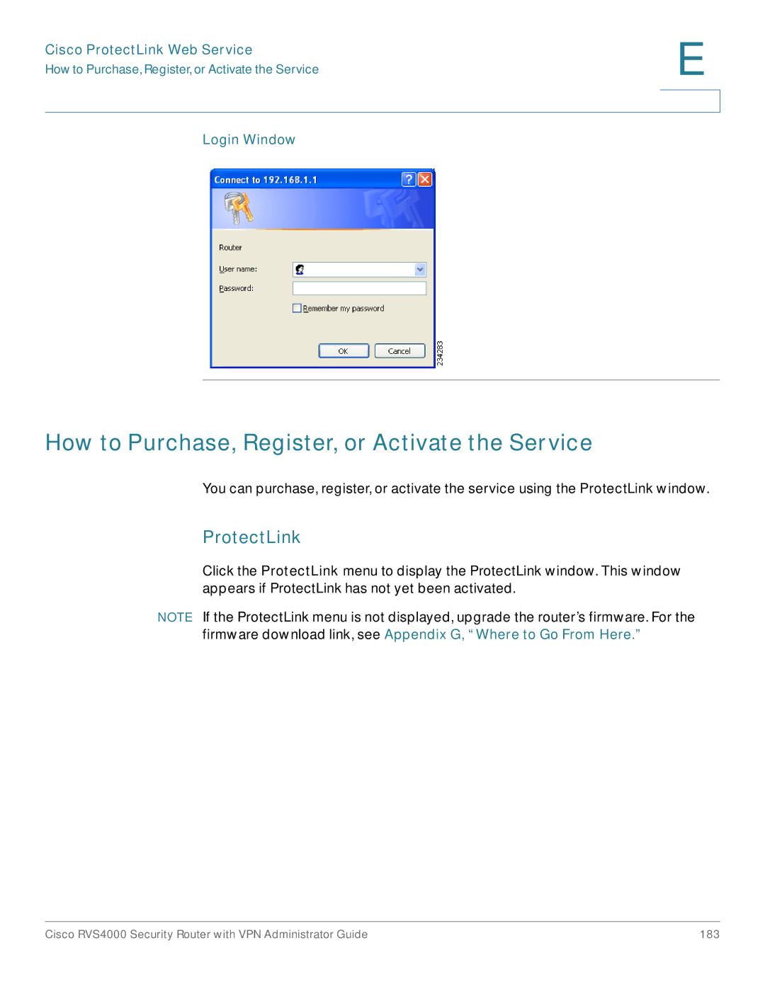 Cisco Systems RVS4000RF manual How to Purchase, Register, or Activate the Service, Cisco ProtectLink Web Service 