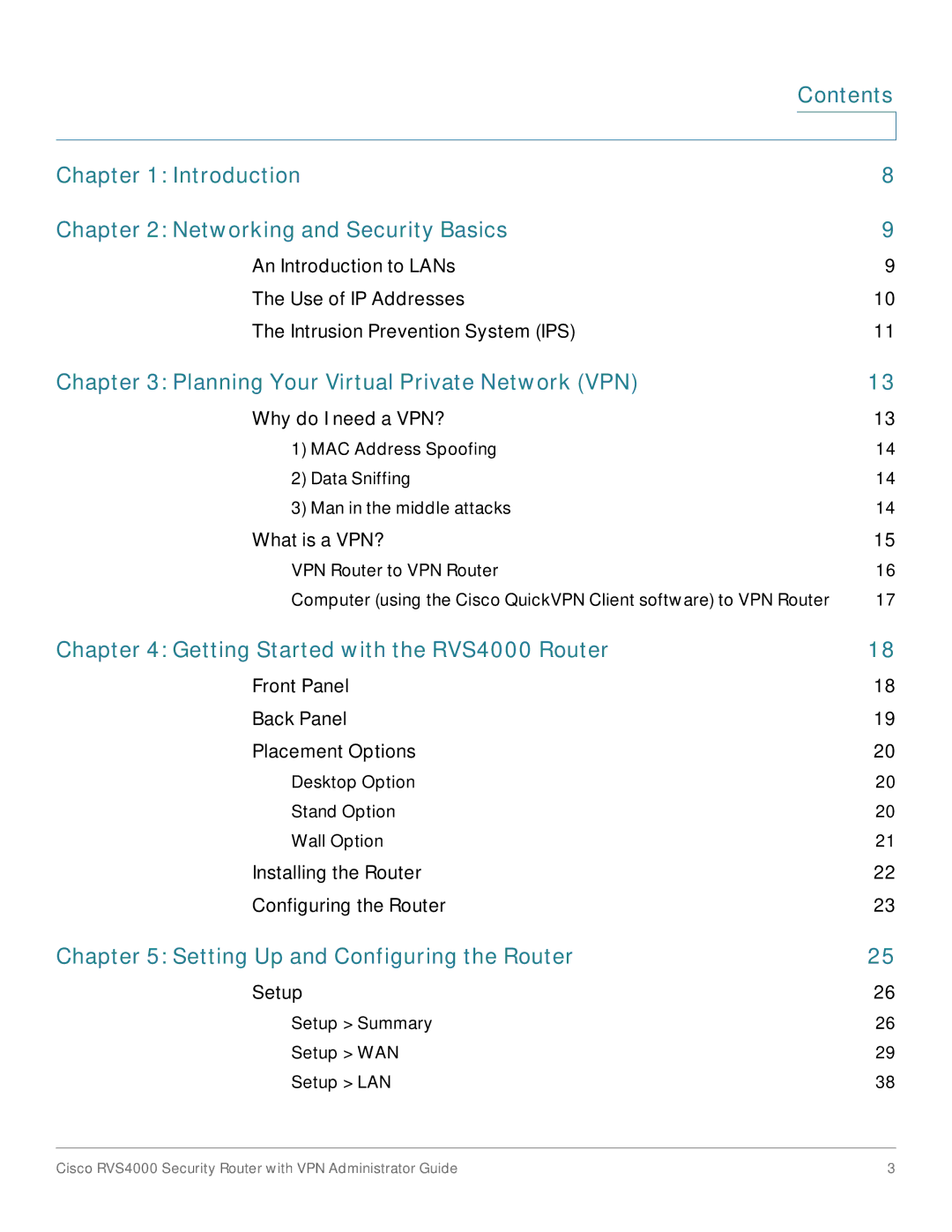 Cisco Systems RVS4000RF manual Introduction Networking and Security Basics, Planning Your Virtual Private Network VPN 