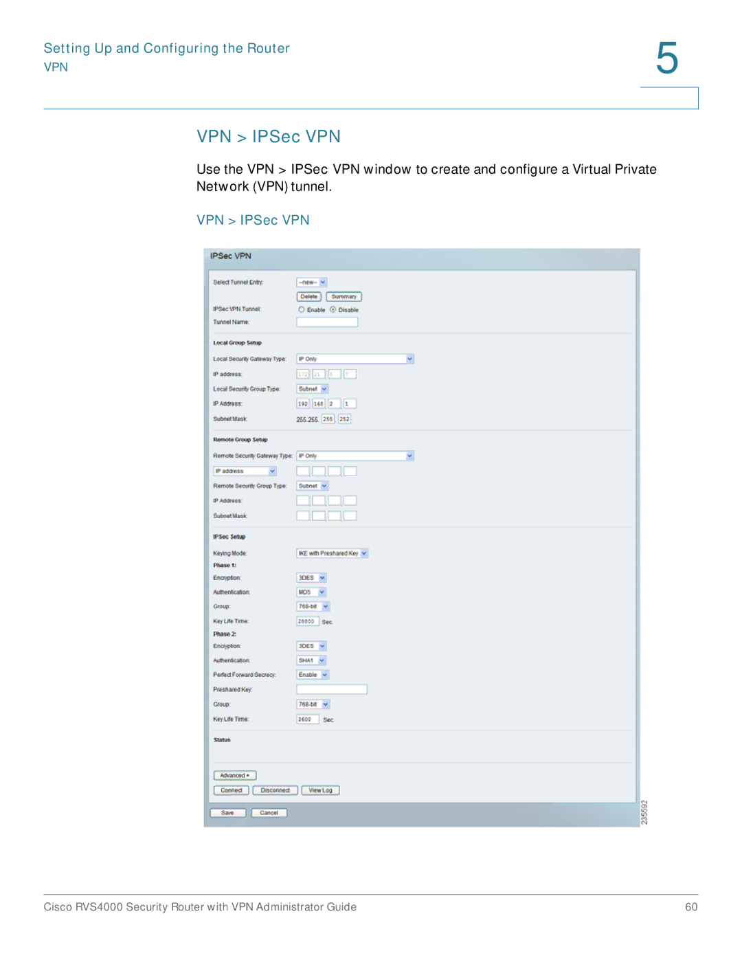 Cisco Systems RVS4000RF manual VPN IPSec VPN 