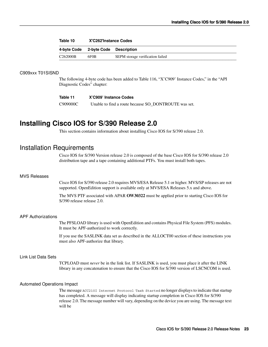 Cisco Systems manual Installing Cisco IOS for S/390 Release, Installation Requirements 