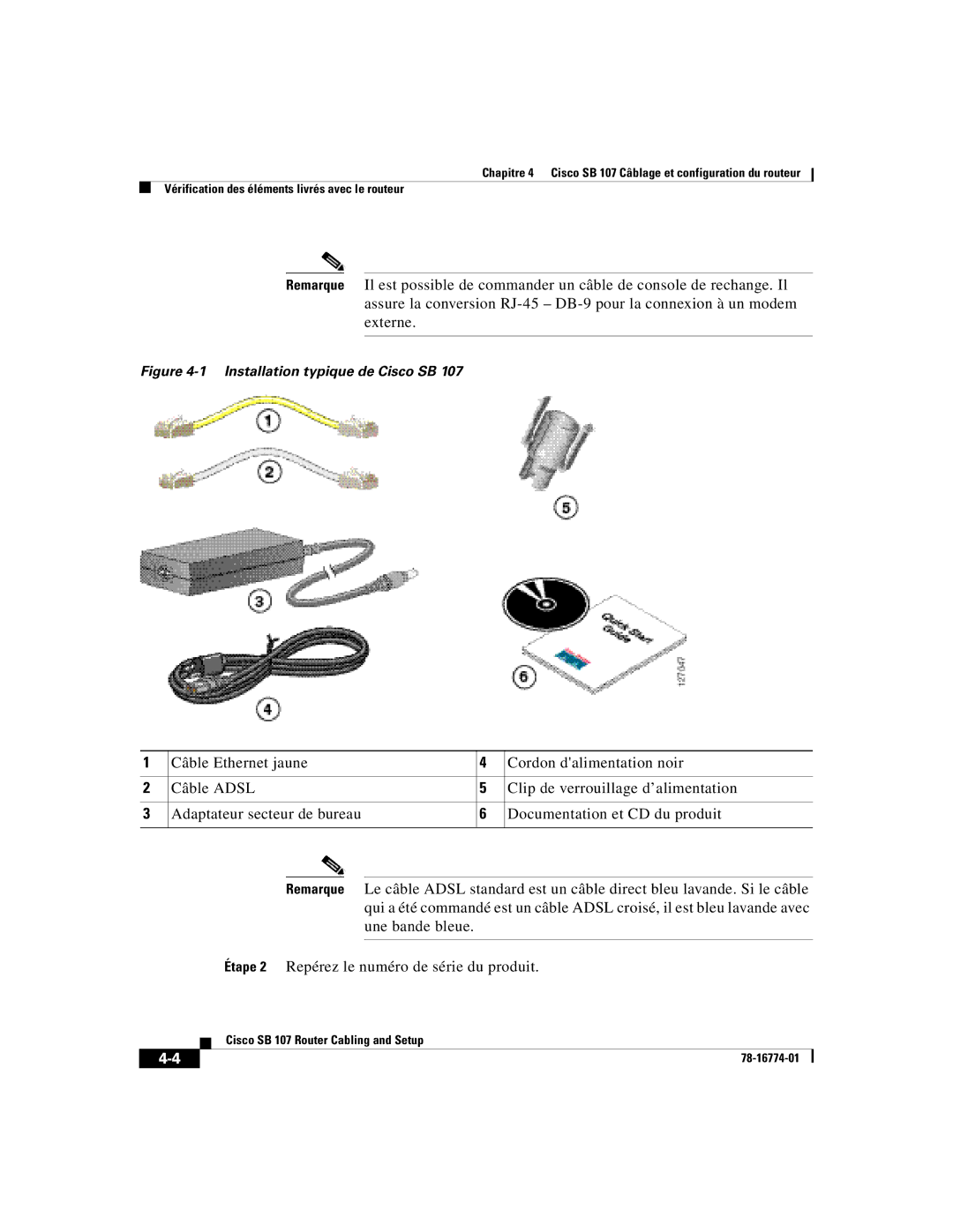 Cisco Systems SB 107 quick start Une bande bleue 