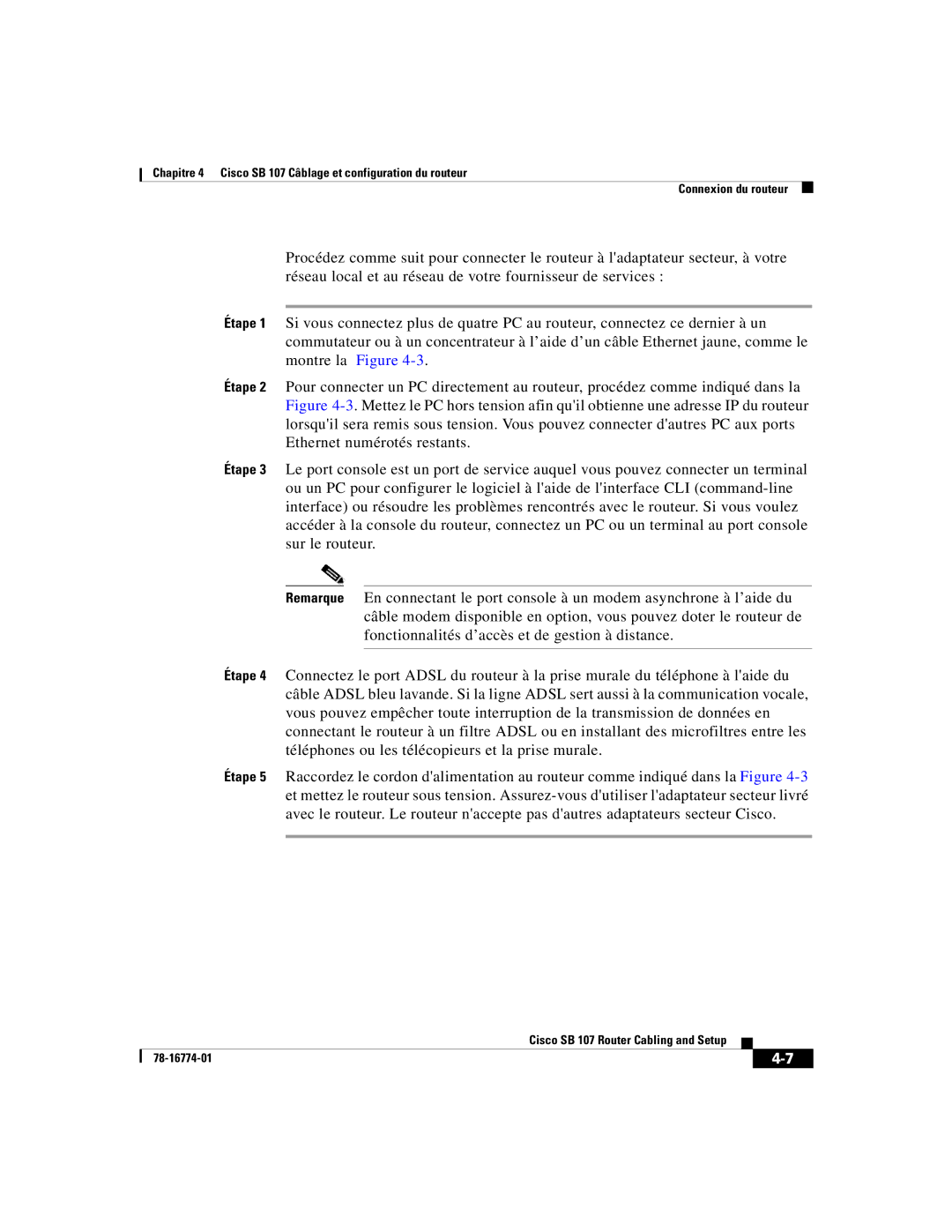 Cisco Systems SB 107 quick start 78-16774-01 