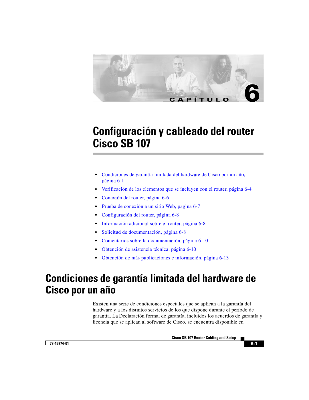 Cisco Systems SB 107 quick start Configuración y cableado del router Cisco SB 