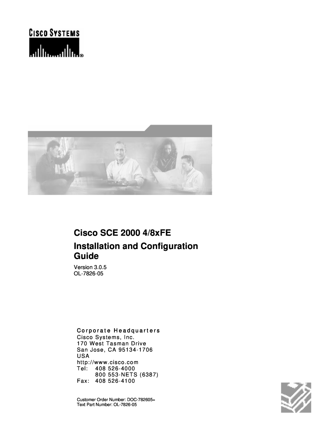 Cisco Systems manual Cisco SCE 2000 4/8xFE Installation and Configuration Guide, Version OL-7826-05 