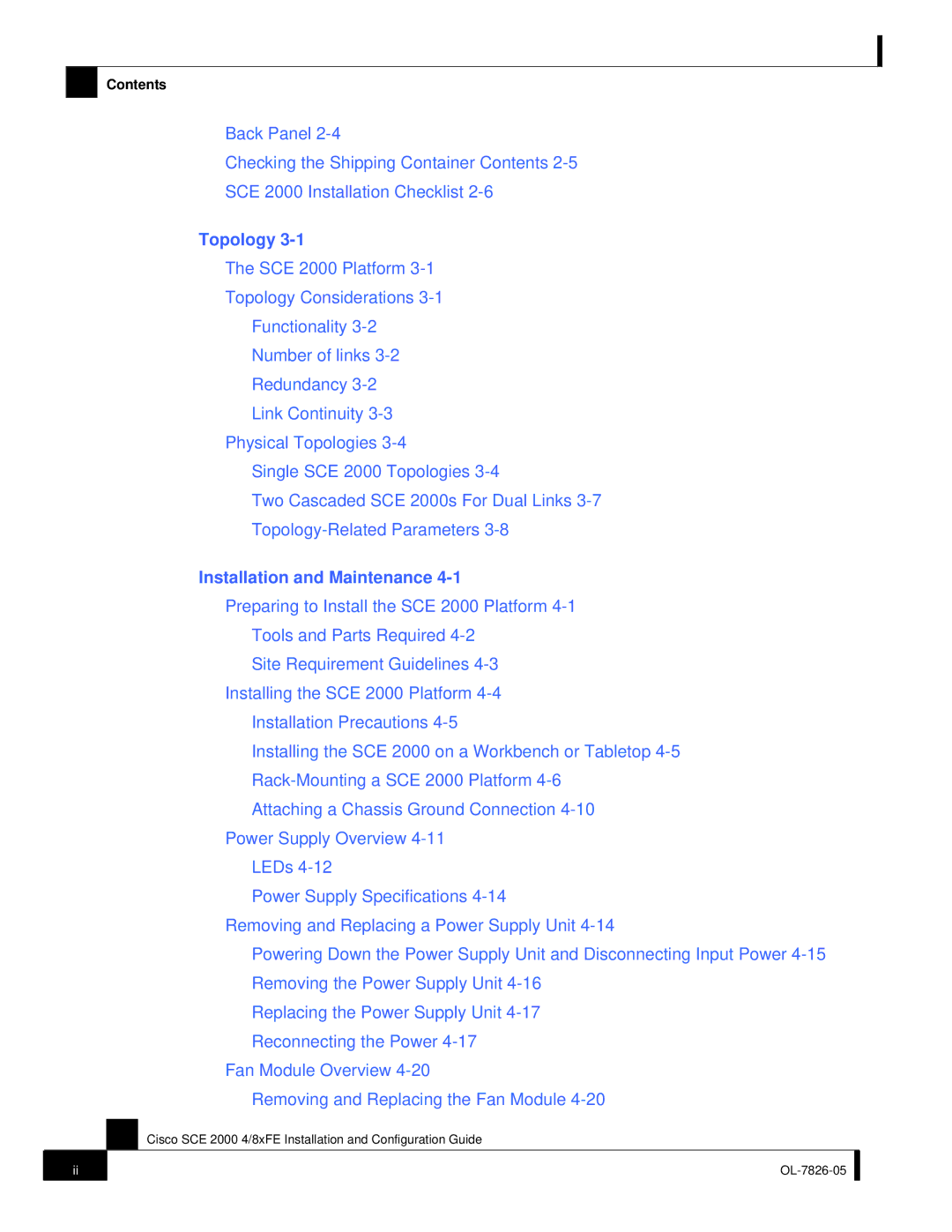 Cisco Systems SCE 2000 4/8xFE manual Topology 