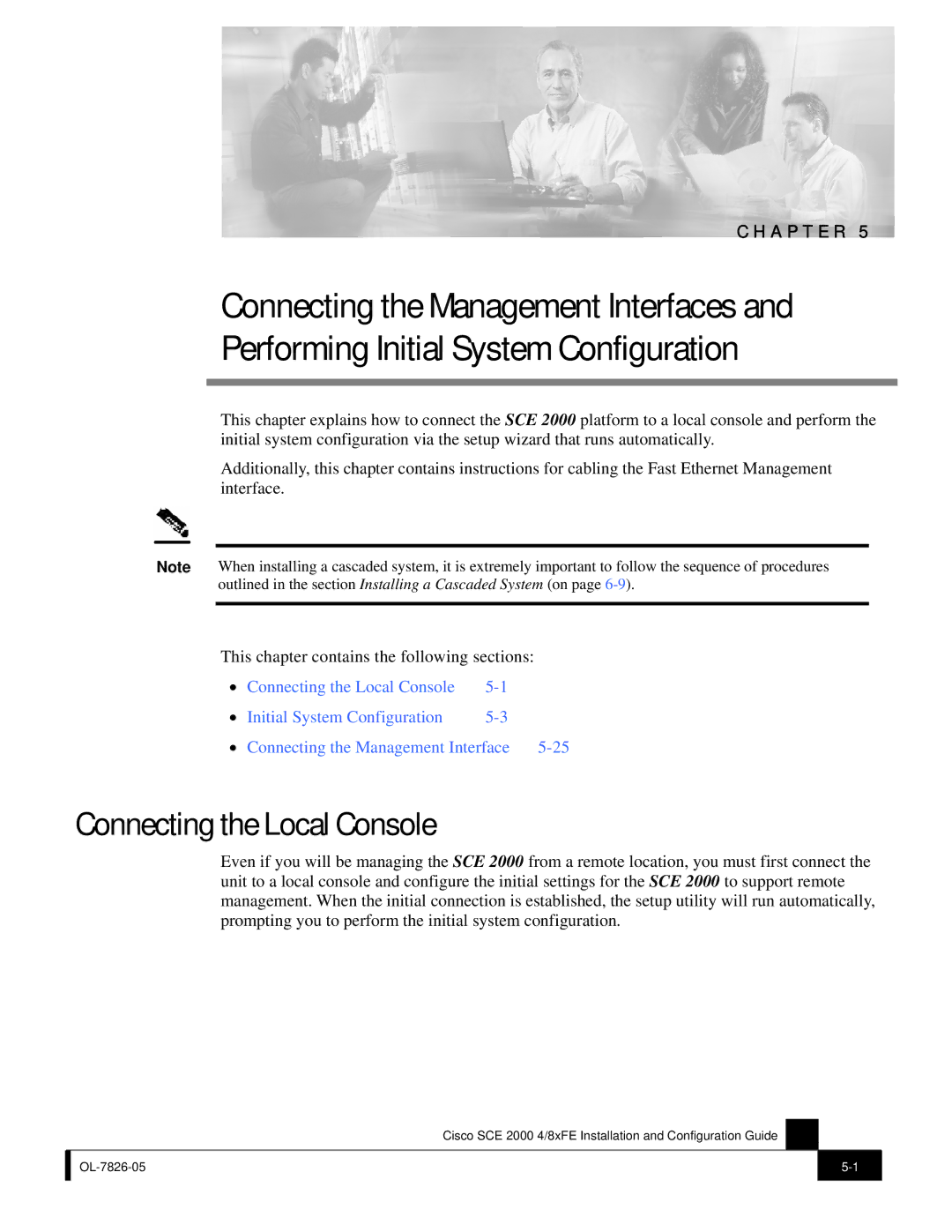 Cisco Systems SCE 2000 4/8xFE manual Connecting the Local Console 