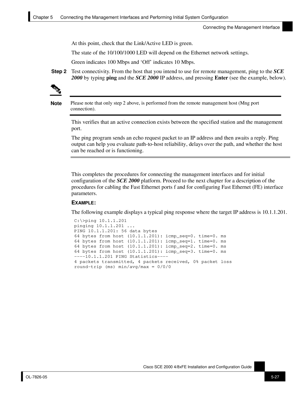 Cisco Systems SCE 2000 4/8xFE manual Example 