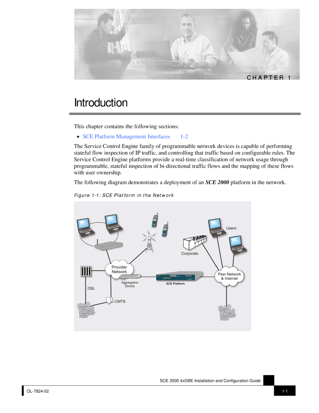 Cisco Systems SCE 2000 4xGBE manual Introduction, This chapter contains the following sections 