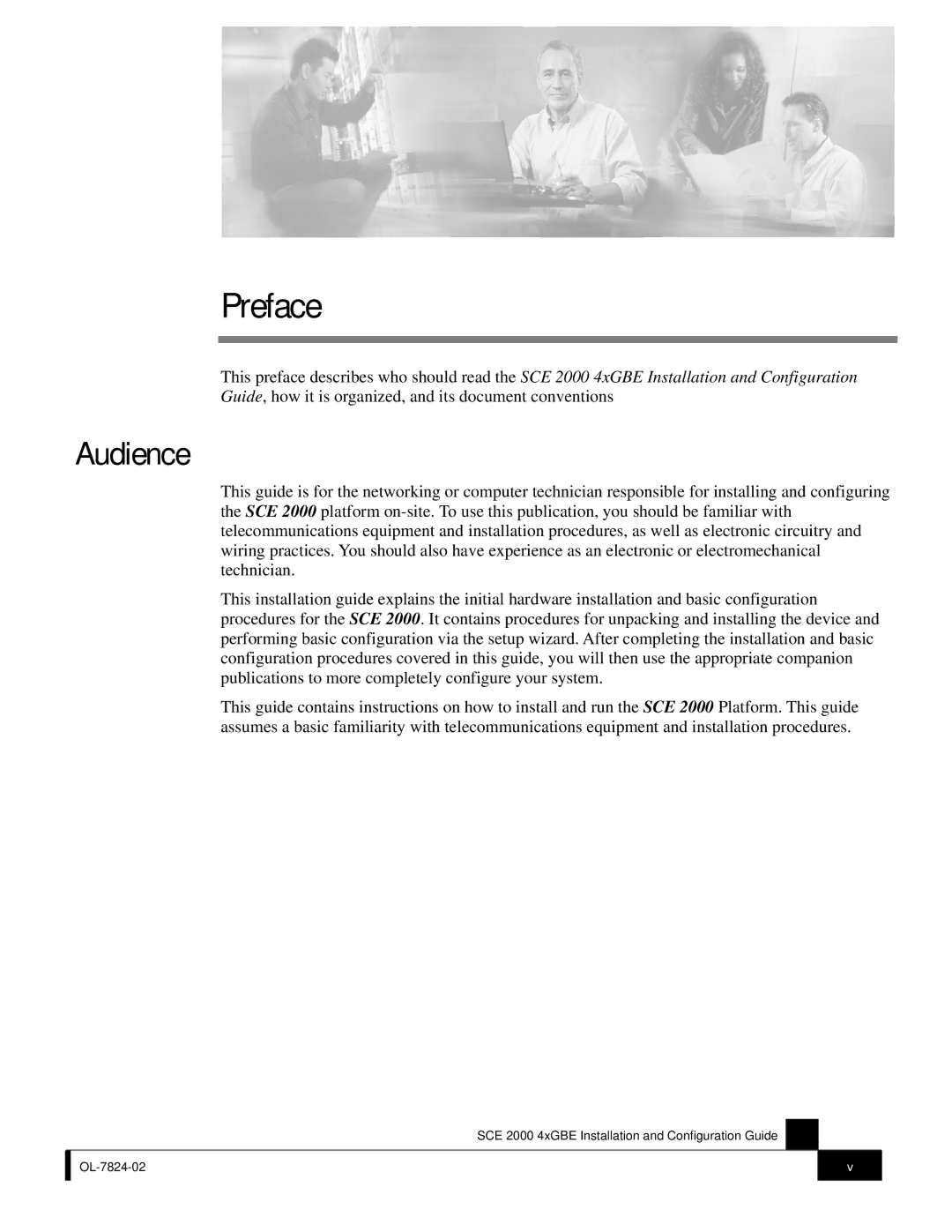 Cisco Systems SCE 2000 4xGBE manual Preface, Audience 