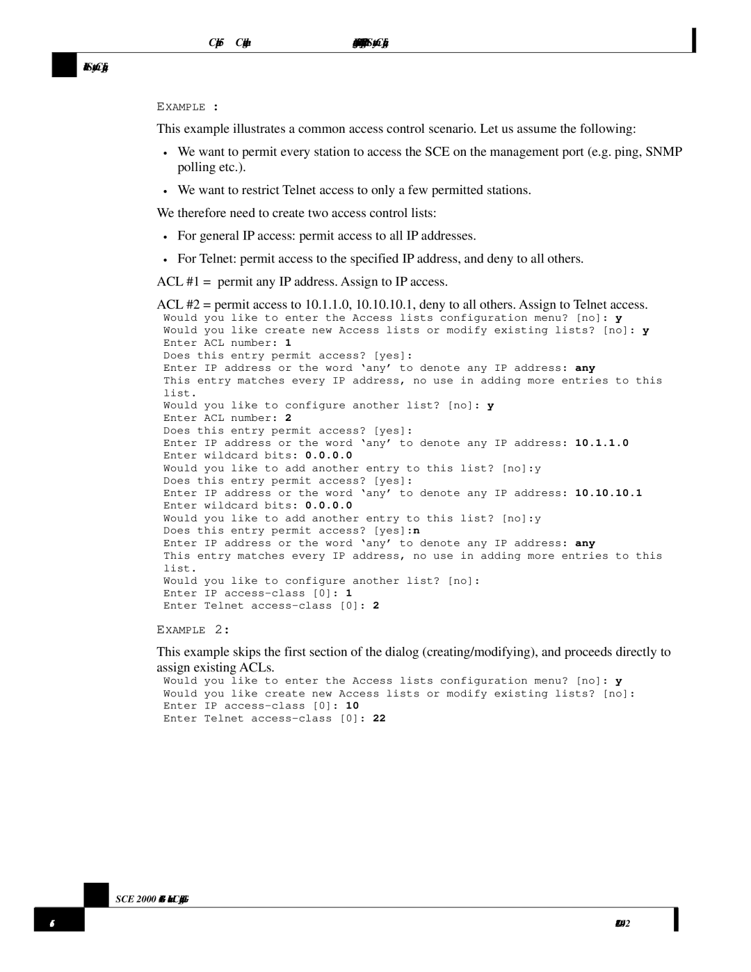 Cisco Systems SCE 2000 4xGBE manual Example 