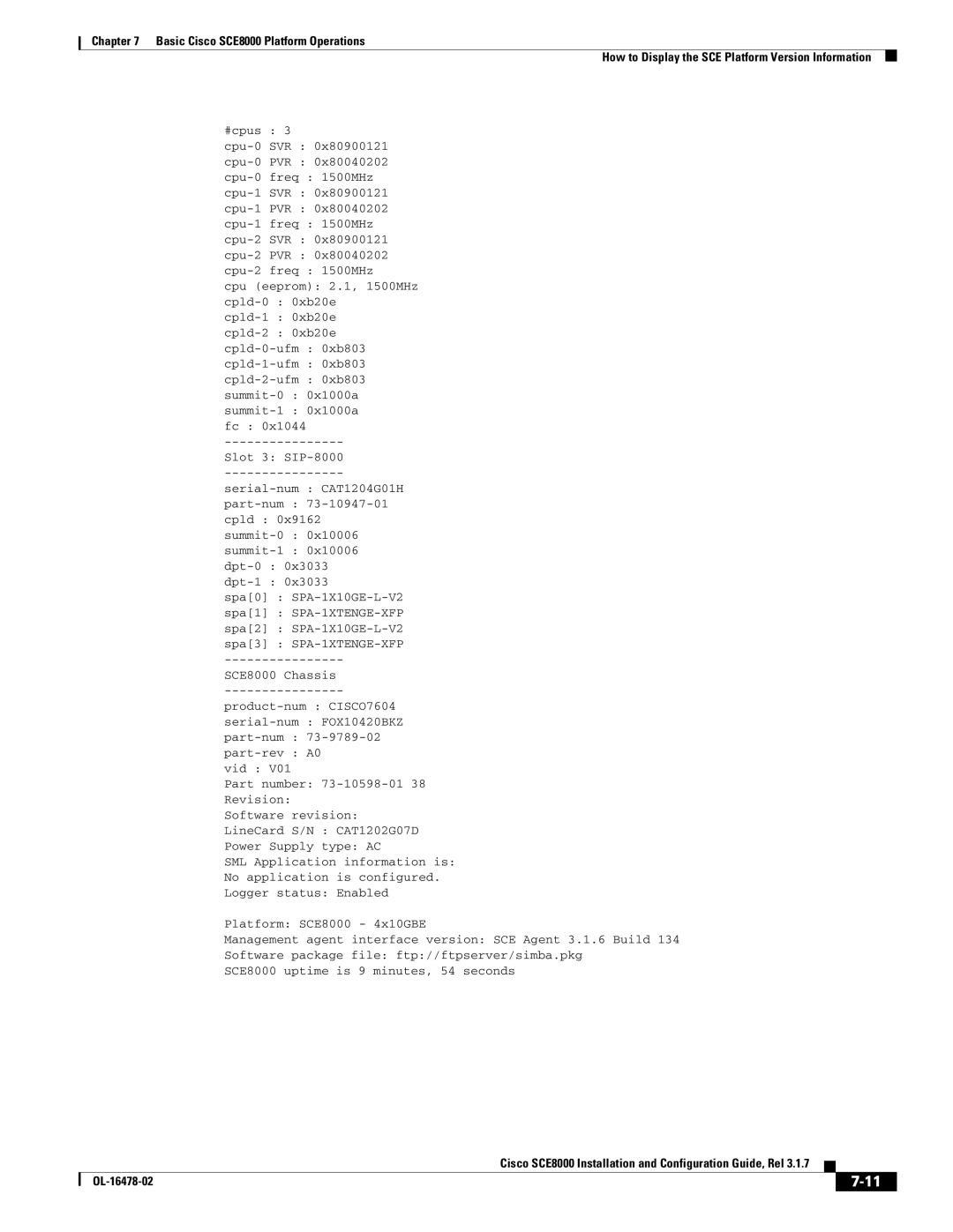 Cisco Systems manual Cisco SCE8000 Installation and Configuration Guide, Rel 