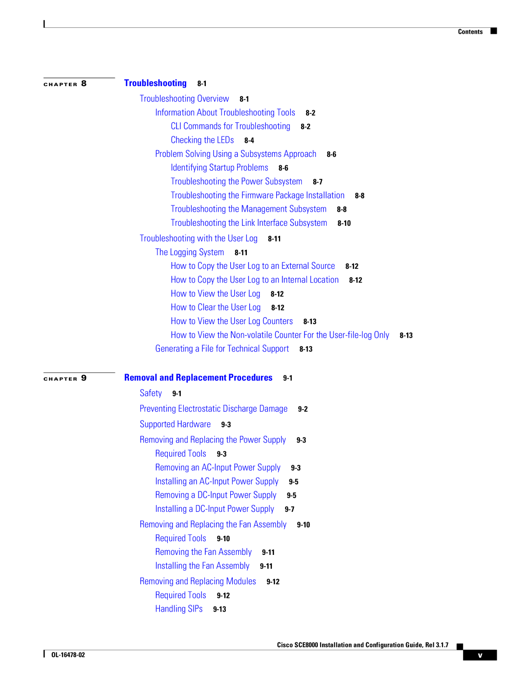 Cisco Systems SCE8000 manual Troubleshooting 