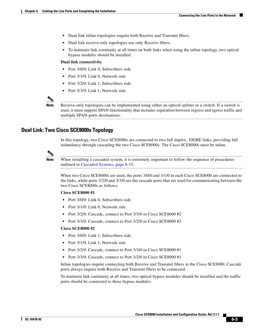 Cisco Systems manual Dual Link Two Cisco SCE8000s Topology, Dual link connectivity, Cisco SCE8000 #1, Cisco SCE8000 #2 