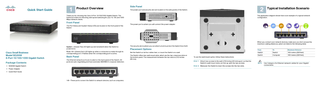 Cisco Systems SD2008 quick start Product Overview, Typical Installation Scenario 