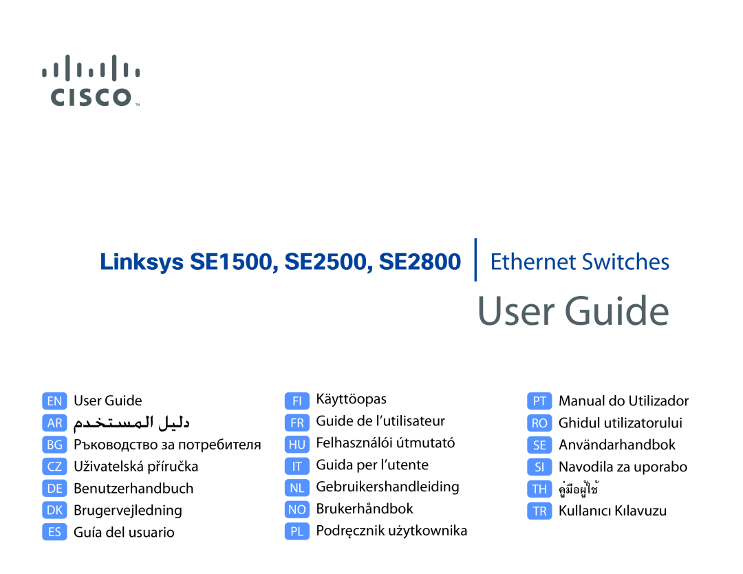 Cisco Systems SE2500, SE2800 manual do utilizador User Guide, Ethernet Switches, مدختسملا ليلد, Ръководство за потребителя 