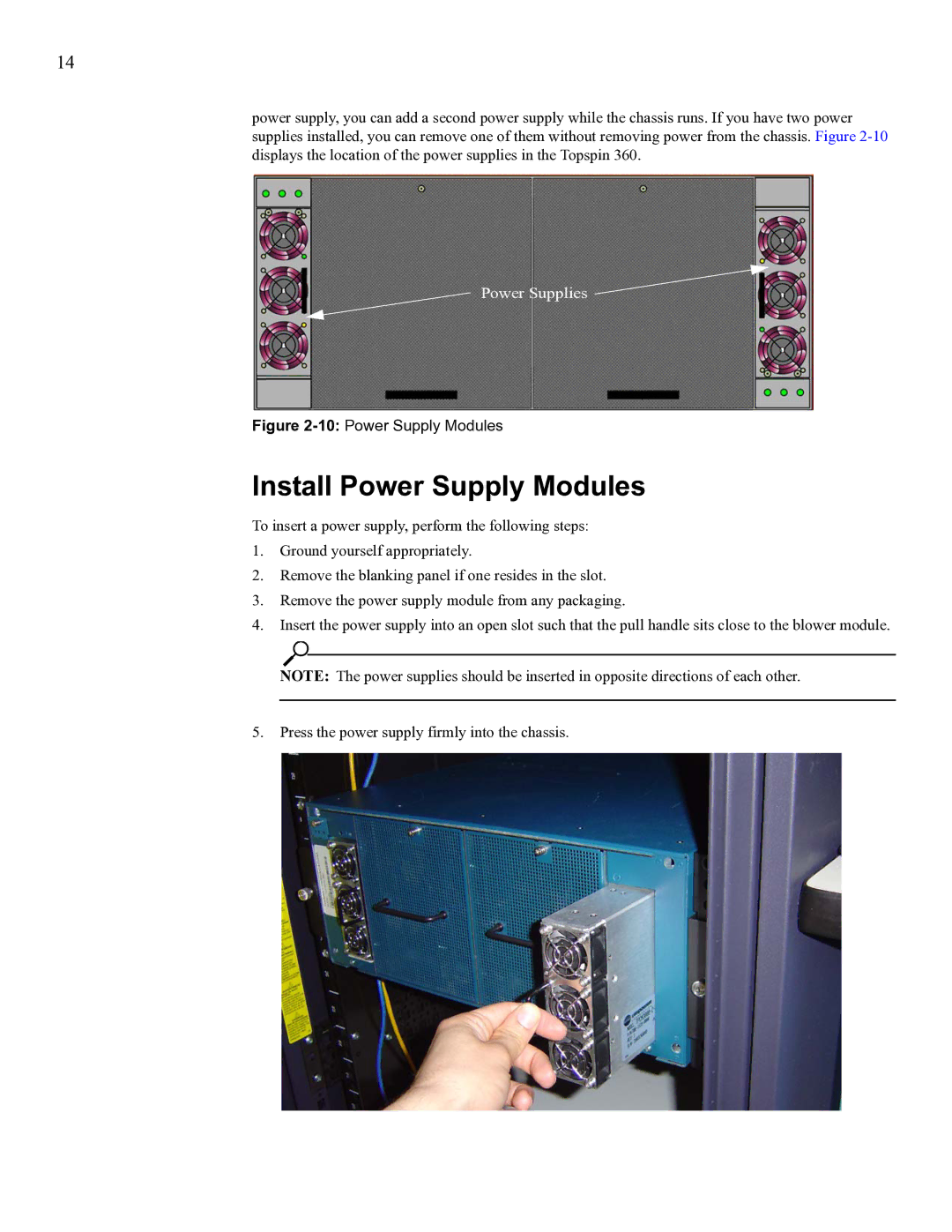 Cisco Systems SFS 3012 manual Install Power Supply Modules, 10Power Supply Modules 