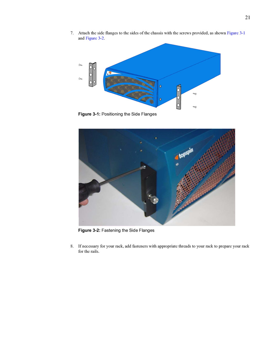 Cisco Systems SFS 3012 manual 1Positioning the Side Flanges 