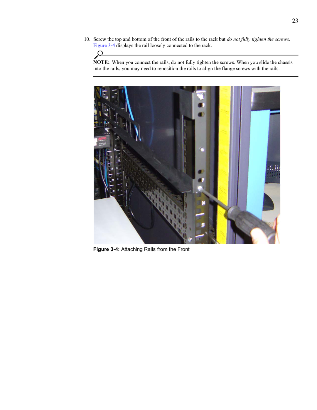 Cisco Systems SFS 3012 manual 4Attaching Rails from the Front 