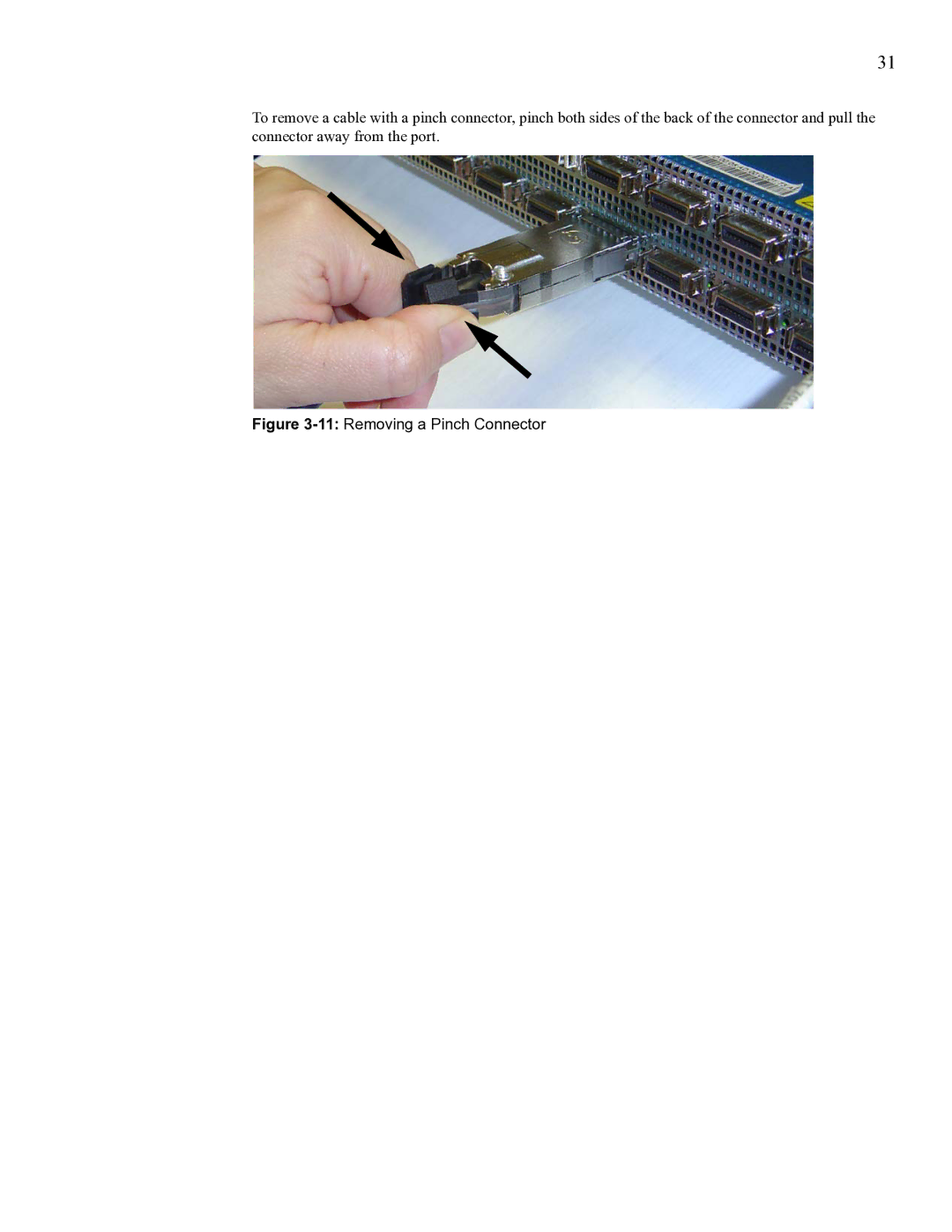 Cisco Systems SFS 3012 manual 11Removing a Pinch Connector 