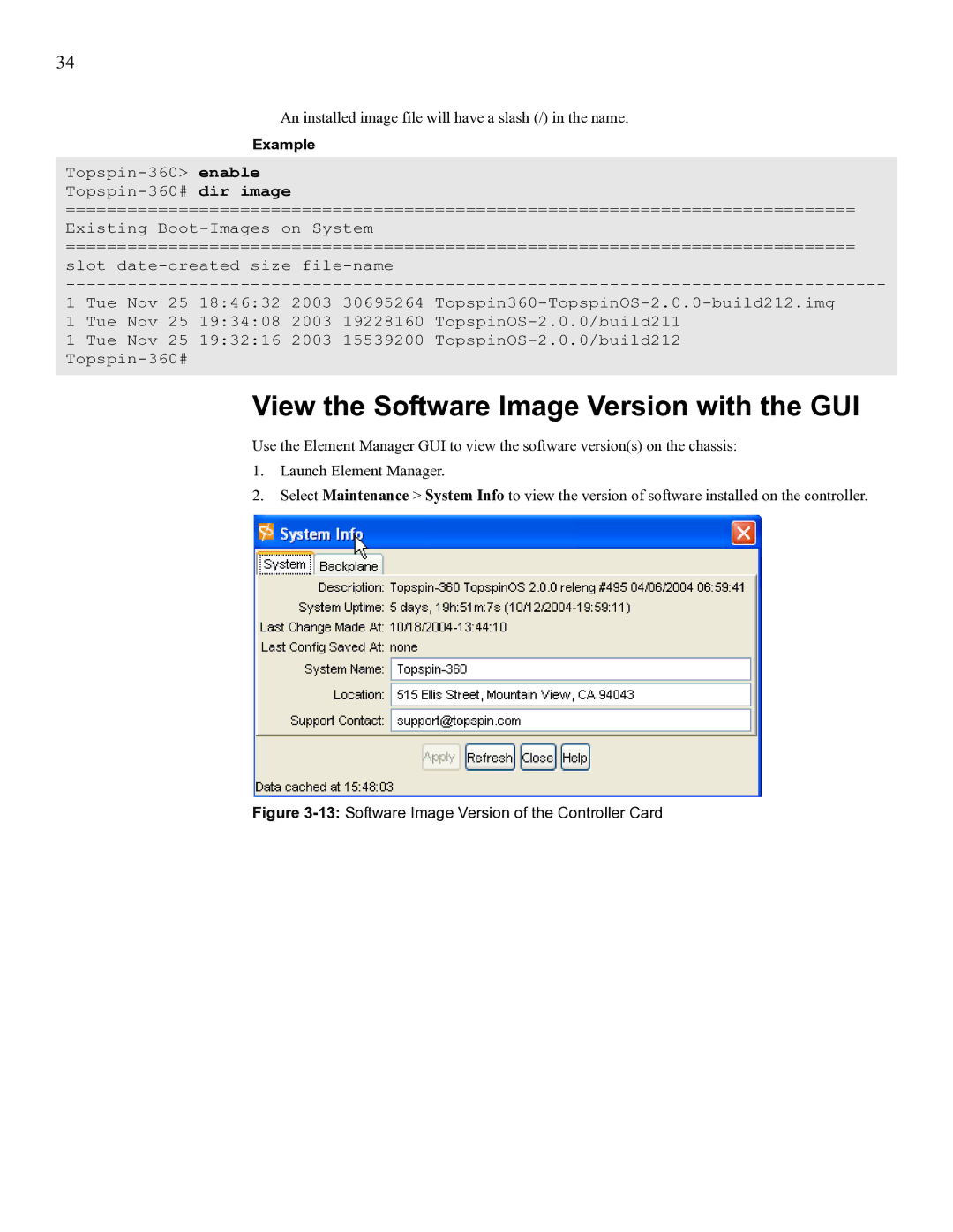 Cisco Systems SFS 3012 manual View the Software Image Version with the GUI 