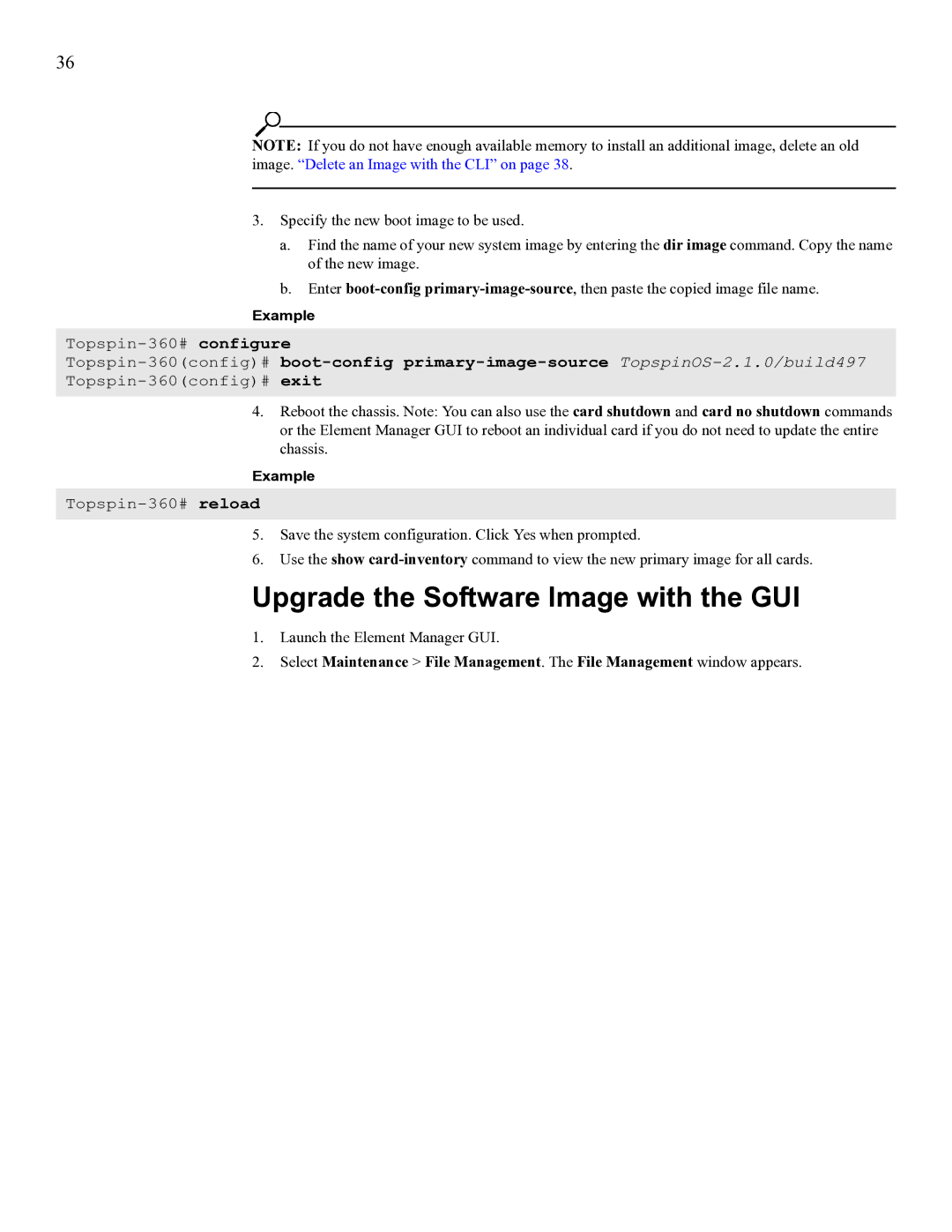 Cisco Systems SFS 3012 manual Upgrade the Software Image with the GUI 