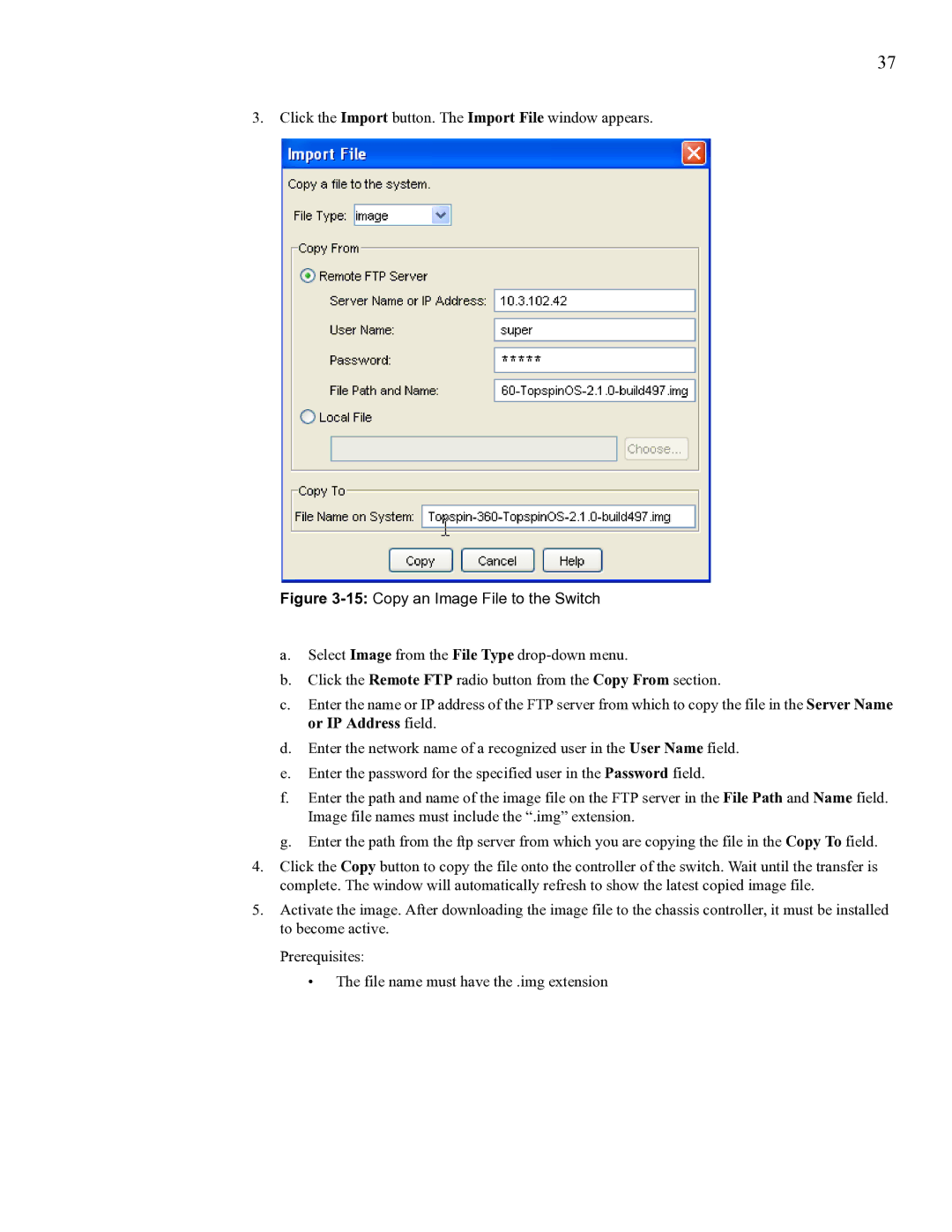 Cisco Systems SFS 3012 manual 15Copy an Image File to the Switch 