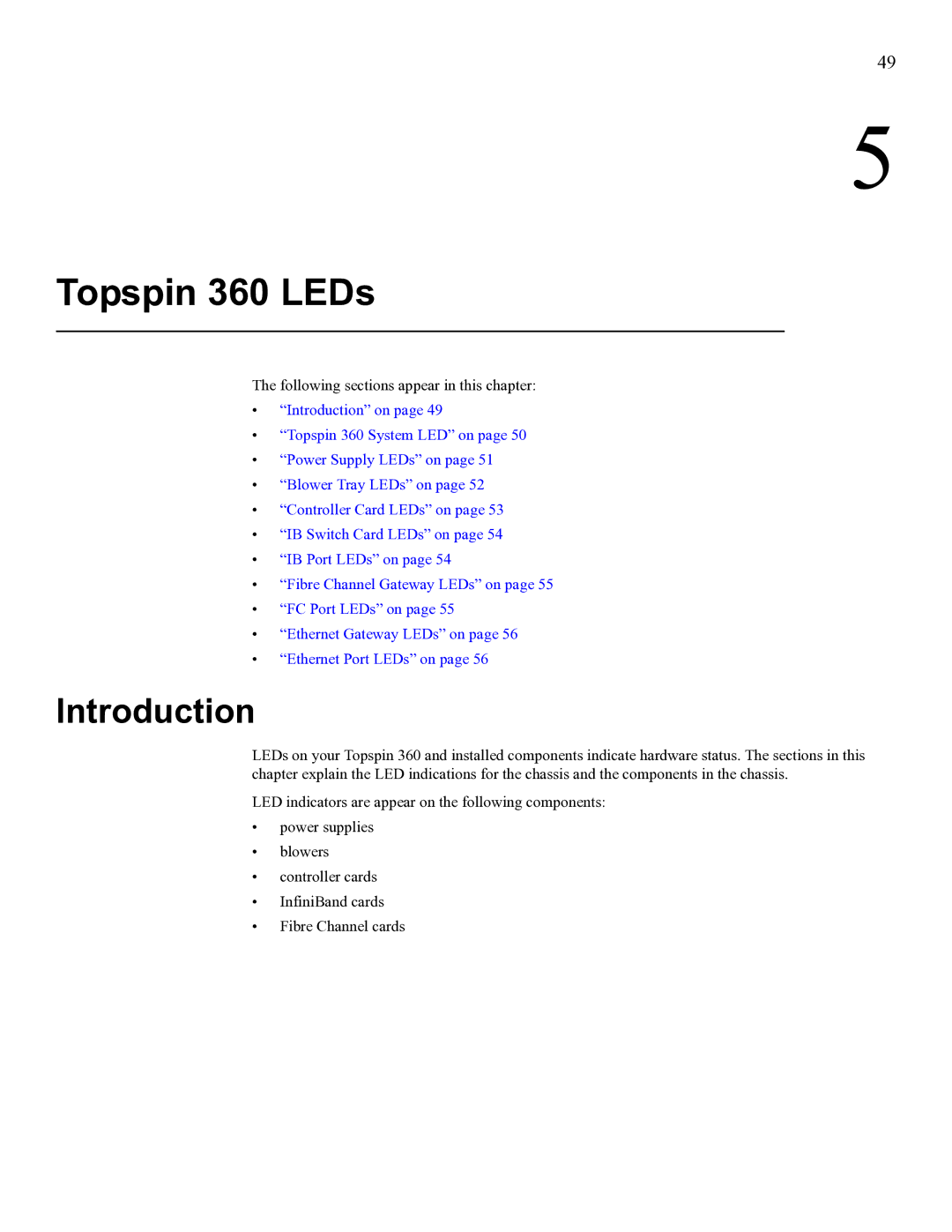 Cisco Systems SFS 3012 manual Topspin 360 LEDs, Introduction 