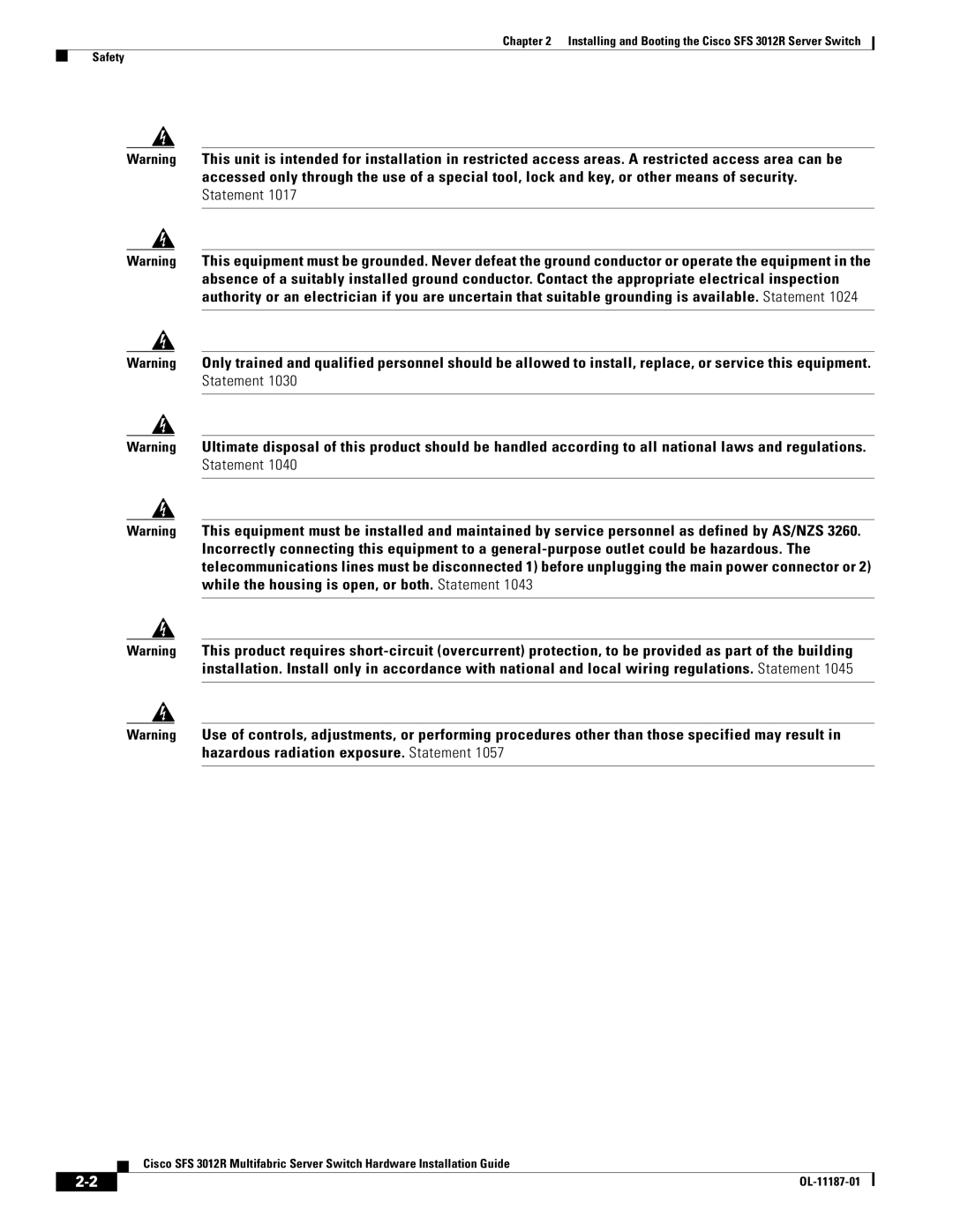 Cisco Systems SFS 3012R manual OL-11187-01 