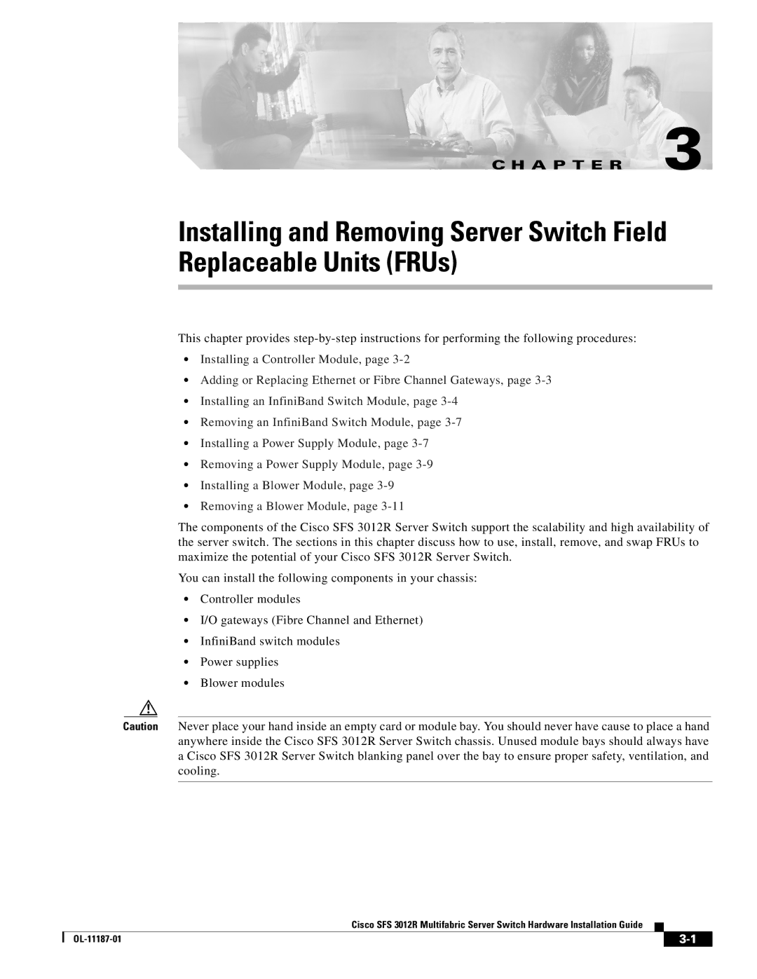 Cisco Systems SFS 3012R manual A P T E R 