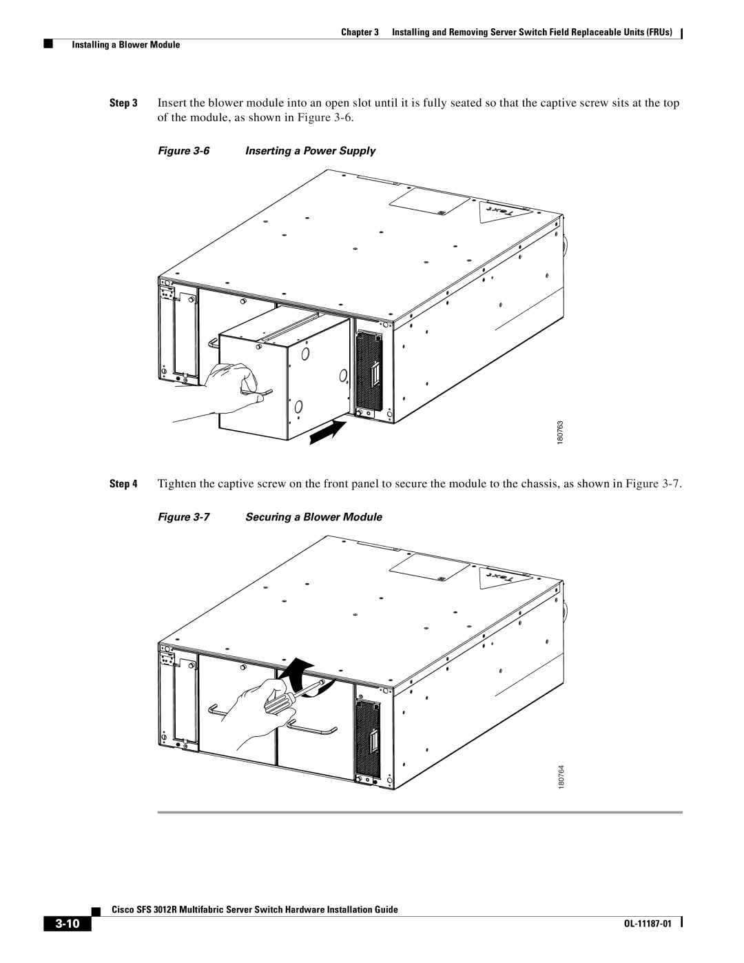 Cisco Systems SFS 3012R manual Inserting a Power Supply 