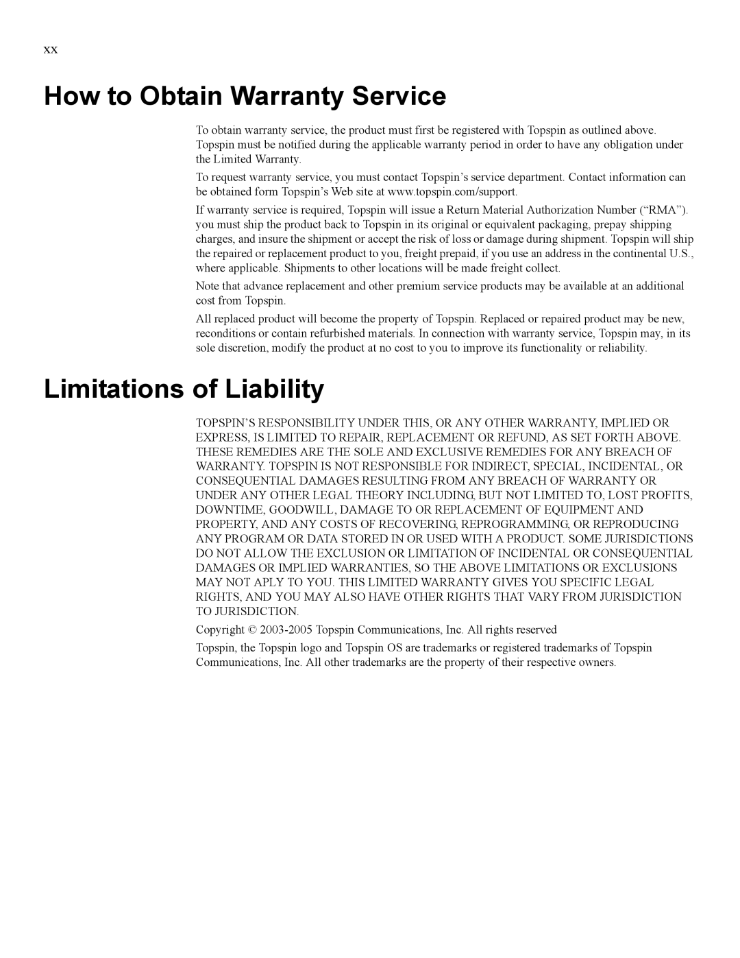 Cisco Systems SFS 7000 quick start How to Obtain Warranty Service, Limitations of Liability 