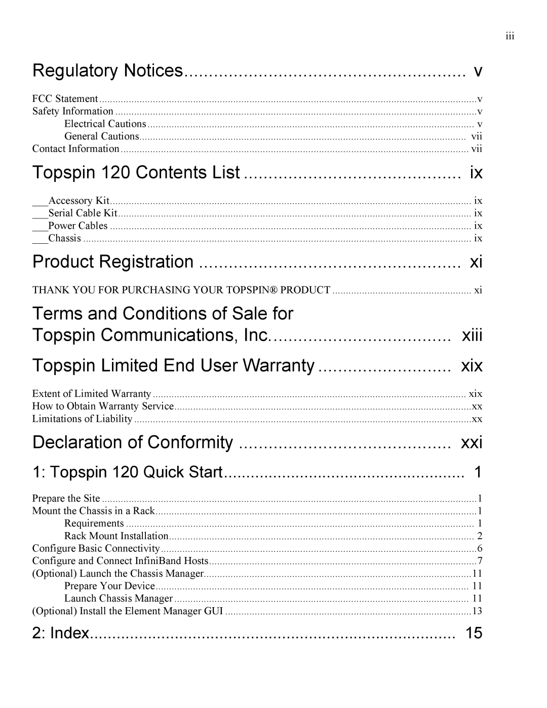 Cisco Systems SFS 7000 quick start Terms and Conditions of Sale for 